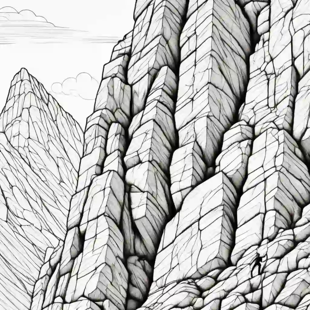 Rock Climbing coloring pages